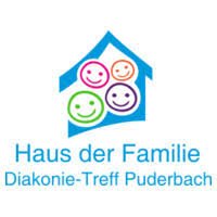 Logo des Haus der Familie Diakonie-Treff Puderbach mit drei lächelnden Gesichtern in einem Haus-Symbol